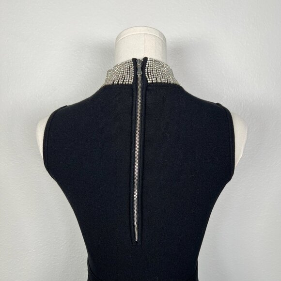 Milly Black Embellished-Collar Sheath Dress - Size S/XS - Picture 3 of 9